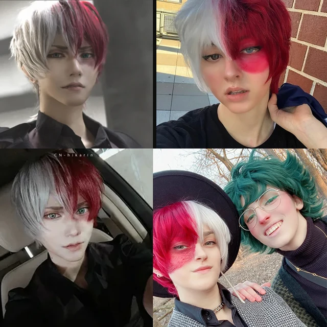 Parrucca Per Costume Da Cosplay Anime, Parrucca Femminile Capelli Lunghi Neri E Blu Per Donne, Halloween, Natale - Foto 8