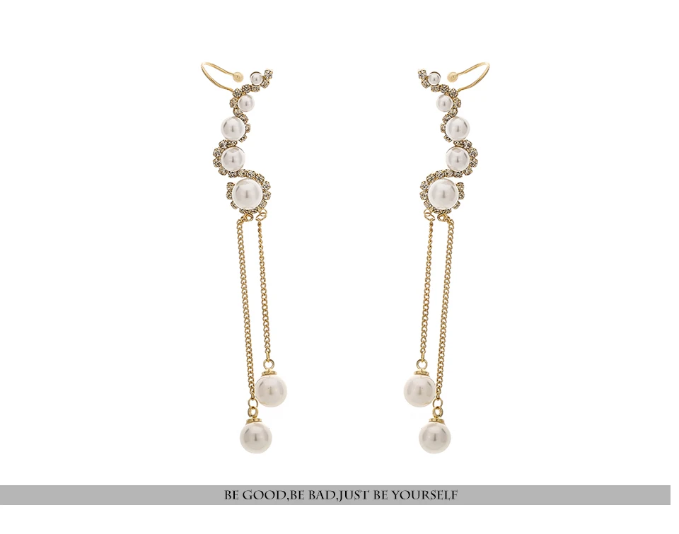 Mchic корейские Эффектные серьги золотого цвета, ювелирные изделия, изысканный искусственный жемчуг, длинные висячие серьги для женщин, праздничный подарок, бижутерия