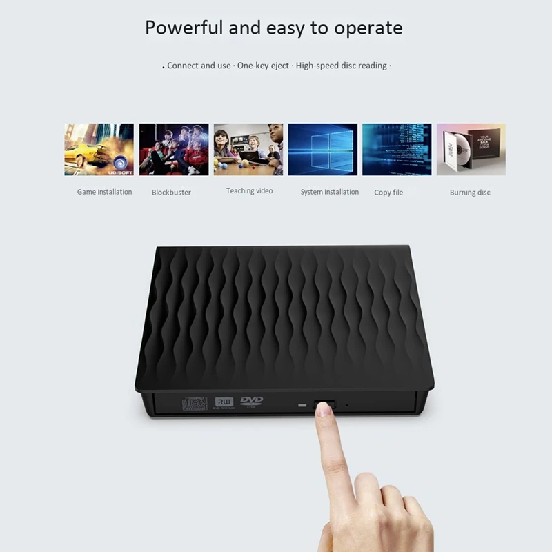 Внешний CD DVD привод USB3.0 горелка ультра тонкий плеер для ноутбука Mac Настольный OS