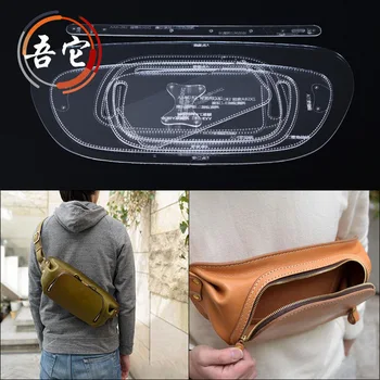 

Handmade DIY Waist Bag Drawing Acrylic Edition Shoulder Bag Drawing Handmade Leather Articles Patterns