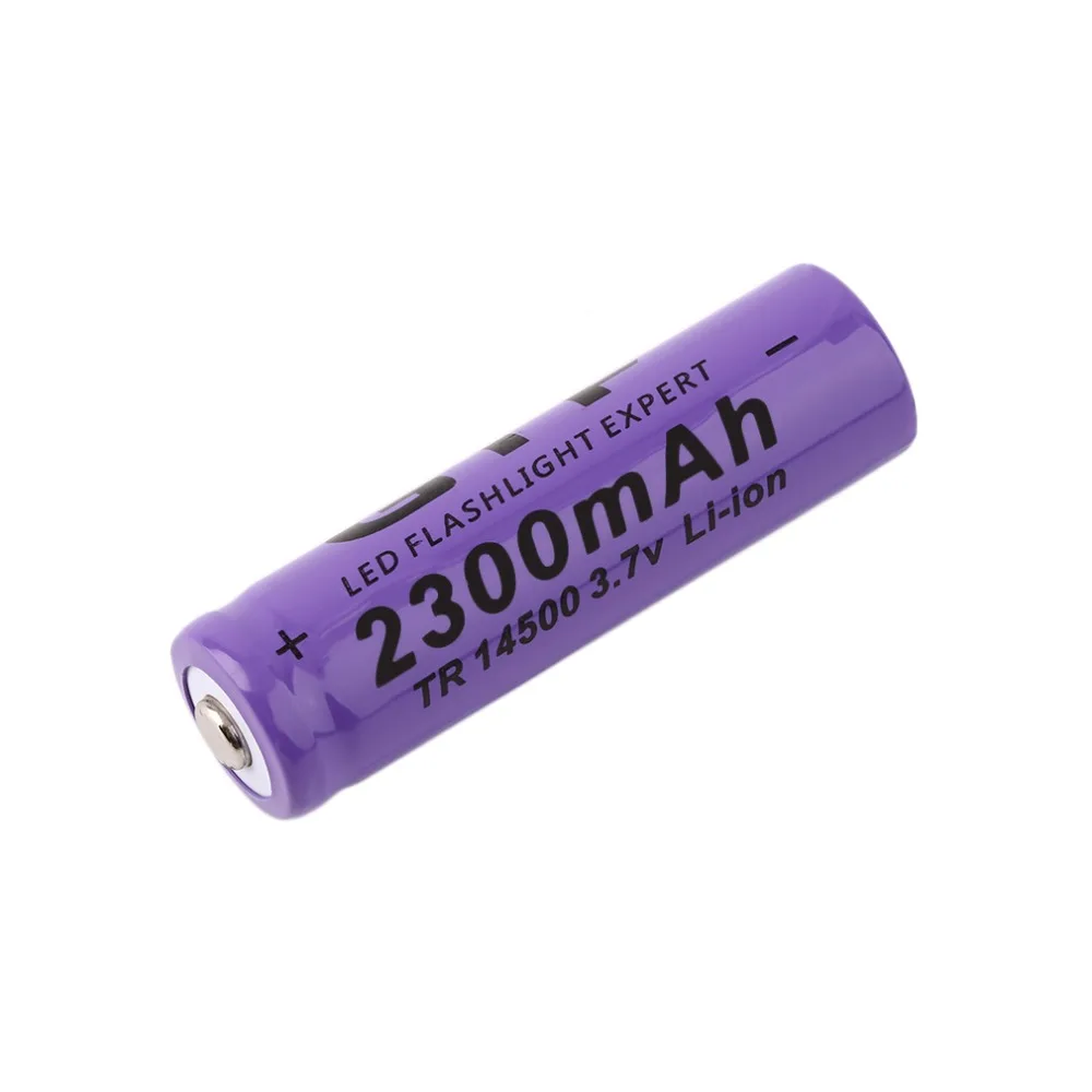 High capacitance 4 pcs/set 14500 battery 3.7V 2300mAh rechargeable liion battery for Led flashlight batery litio battery Brand