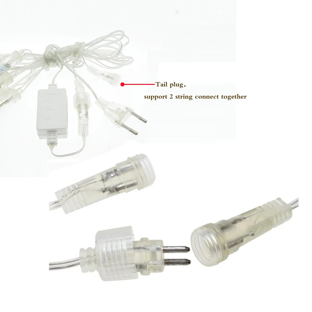 New Year 30-50cm Outdoor Meteor Shower Rain 8 Tubes LED String Lights Waterproof For Tree Christmas Wedding Party Decorat Lamp 14