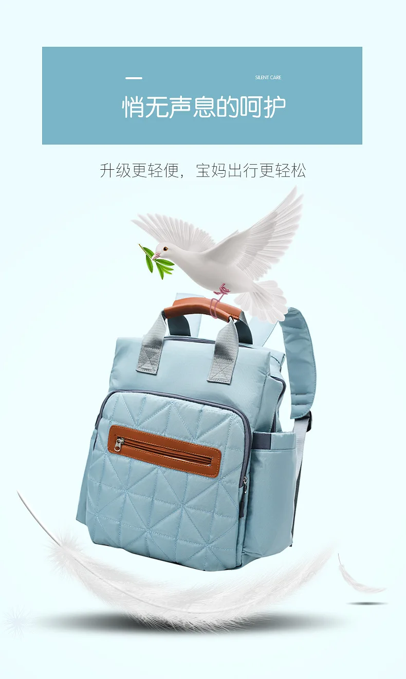 Snailhouse Mummy Backpack Bag Large Capacity Maternal Nappy Diaper Bag Travel Stroller Hanging Bag Nursing Bag For Mom Baby Care