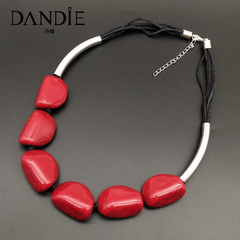 

Dandie Acrylic crack bead necklace, fashionable, simple female jewelry