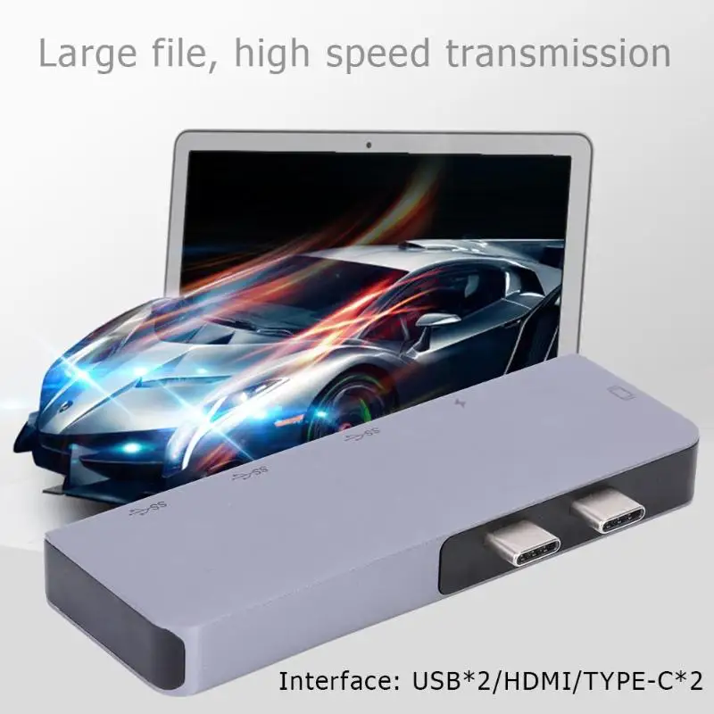 5 в 1 USB TYPE-C концентратор USB-C до 4K HDMI USB TYPE-C адаптер Встроенная версия поддержка прямой доставки
