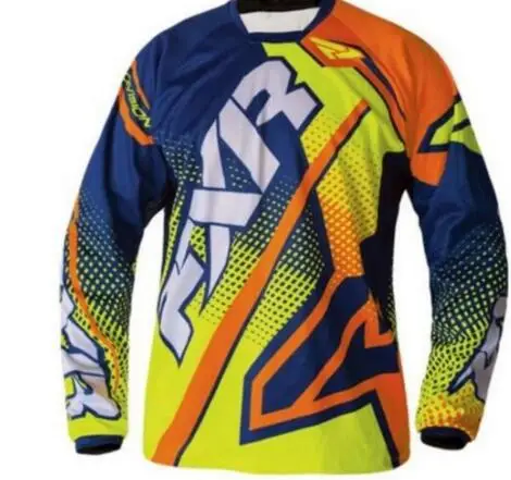Золотой siete camiseta descendente, длинные camisetas de carrera de bicicleta larga para hombres camiseta DH MX Jersey - Цвет: Золотой