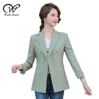 

New Spring Autumn elegant casual suit office ladies long sleeve buttons Blazer suits solid Blazer women's Plus size blazer women