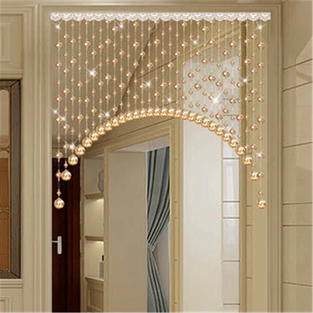 Multi-colored living room partitions 1 set of AAAA crystal beaded curtains  Good glass pendants Curtain door room decoration