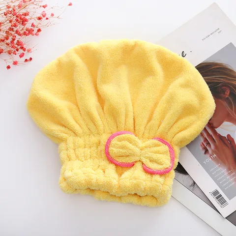 Quick Hair Drying Bath Spa Bowknot Wrap Towel Hat Cap For Bath Bathroom Accessories