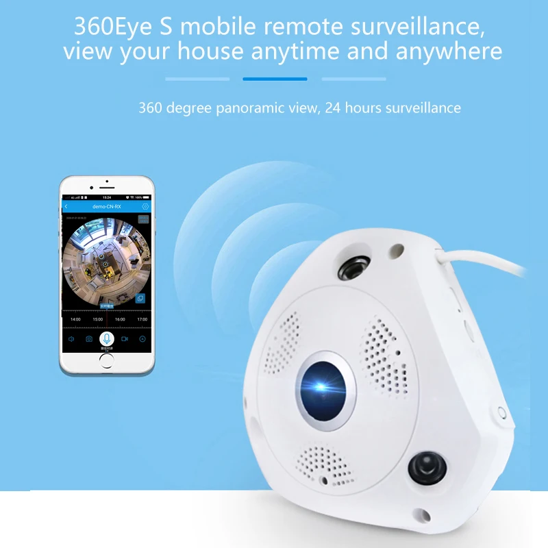  Professionale Panoramica a 360 gradi 960P HD della macchina fotografica Senza Fili IR Luce di lampa