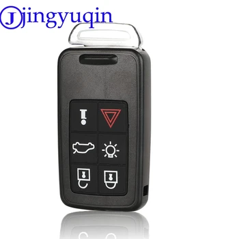 

jingyuqin Smart Remote Key Shell Replacement For Volvo XC60 S60 S60L V40 V60 S80 XC70 Smart Car Key Case Cover With Logo