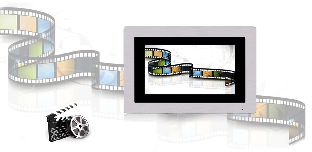 4 проводной 720 P/AHD 7 ''видео телефон двери домофонный дверной звонок контроль доступа комплекты системы голосовое сообщение/Обнаружение движения/MP4 плеер