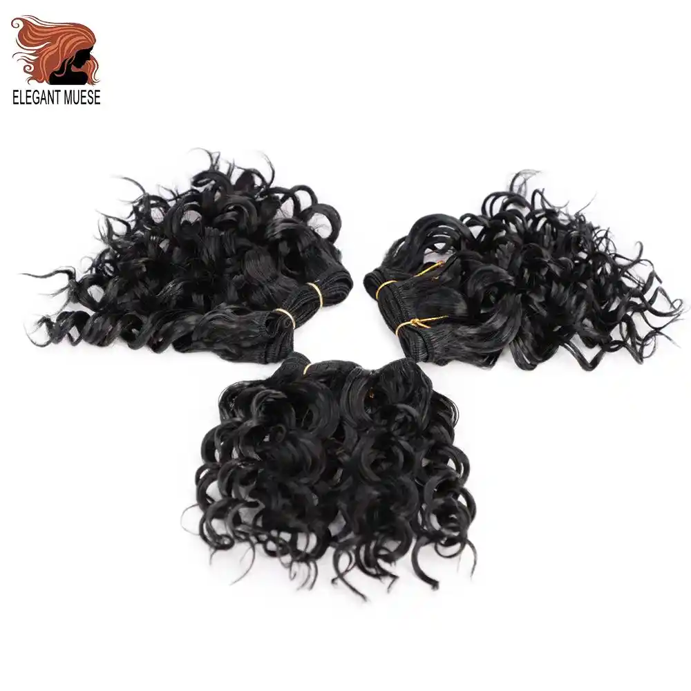 Elegant Muses Afro Kinky Curly Synthetic Weave Bouncy Jerry Curl