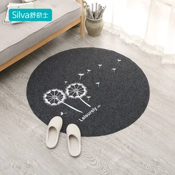 

60-160cm Nordic round carpet wave cartoon printing living room bedroom hanging basket rug