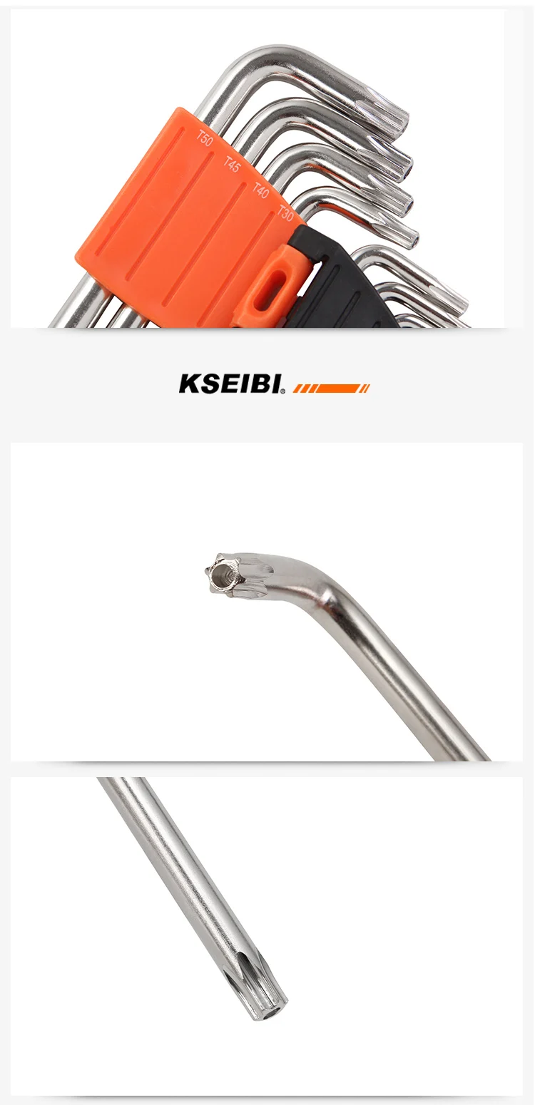KSEIBI хром ванадиевой Аллен ключ гаечный ключ 9 шт. короткий рычаг шестигранной торцевой ключ метрический SAE размеры универсальный набор для ремонта велосипеда