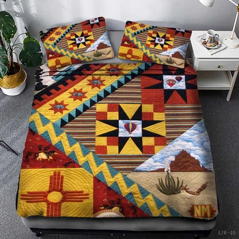

Nation Bedding Set Duvet Cover Queen King Size Quilt Cover Tribal Indian Bedding Cover Pillowcase 3Pcs