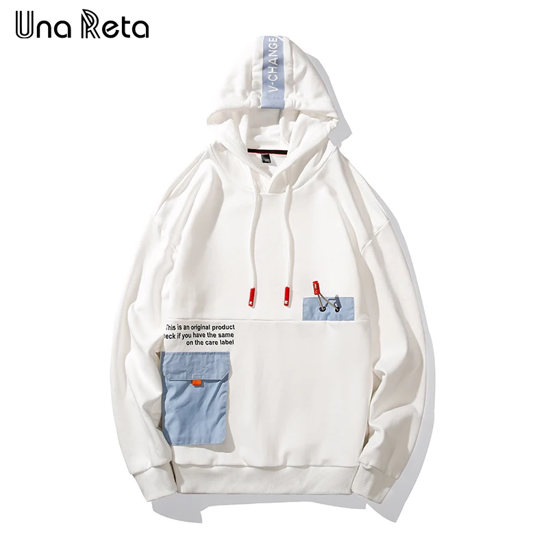 

Una Reta Hip-Hop Men Hooded Sweatshirt autumn New Fashion pocket design Sweatshirt Streetwear Male Harajuku Hoodie Pullover Tops