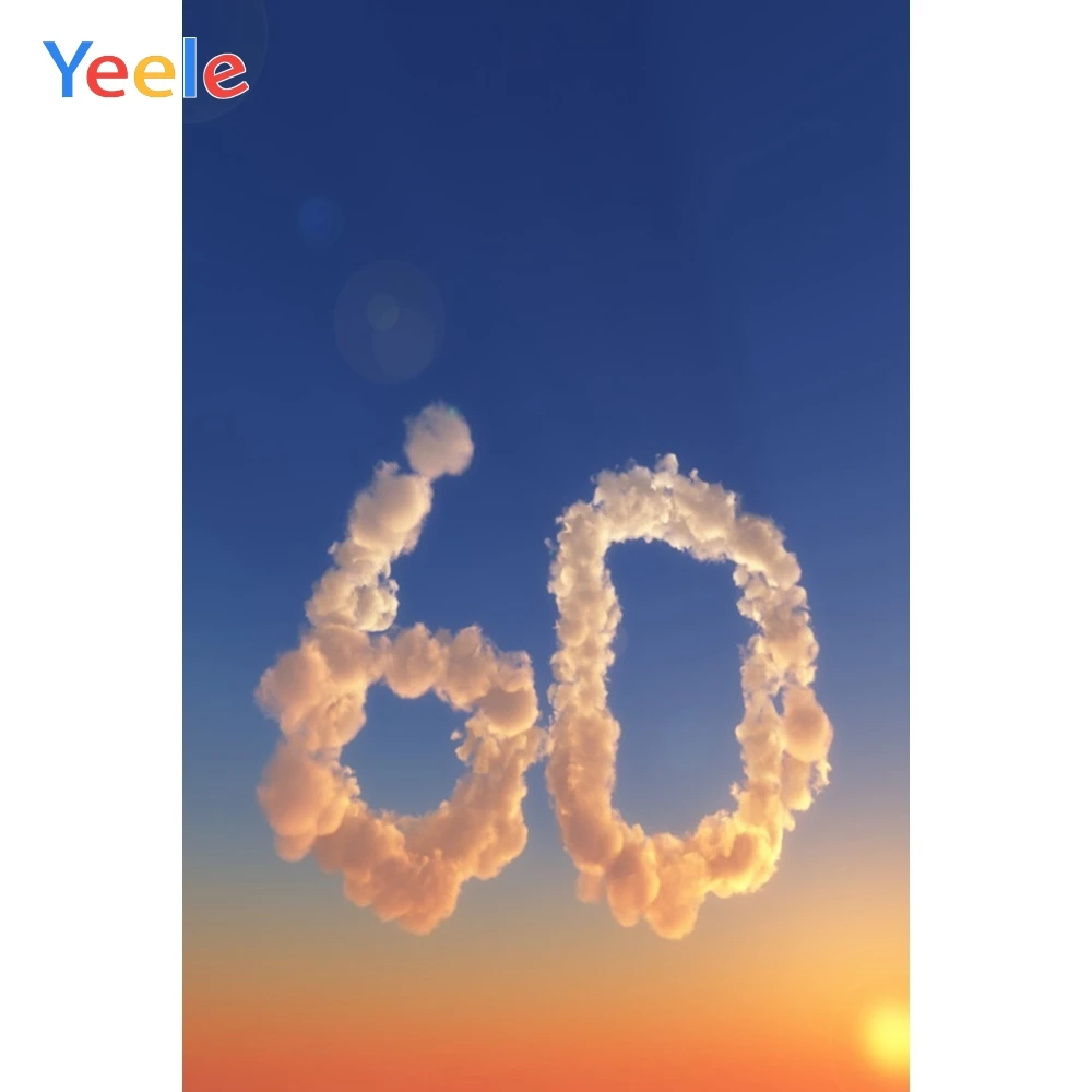 

Yeele 60th Birthday Photocall Asaka Cloud Words Photography Backdrops Personalized Photographic Backgrounds For Photo Studio