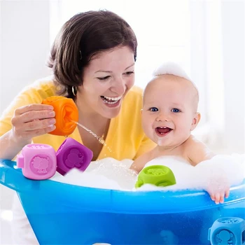 

Baby Grasp Toy Building Blocks 3D Touch Hand Soft Balls Baby Massage Rubber Teethers Squeeze Toy Bath Ball Toys