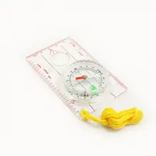 Акриловая лупа Серебристый компас строп точные измерительные весы Открытый Кемпинг Туризм скалолазание приключения инструмент выживания