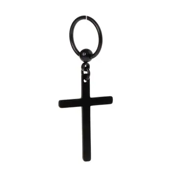 

1pc Punk Earrings Cross Pendant Dangle Women Men Charms Jewelry Female Male Fashion Personality Gifts Brincos Buckle Anti Simple