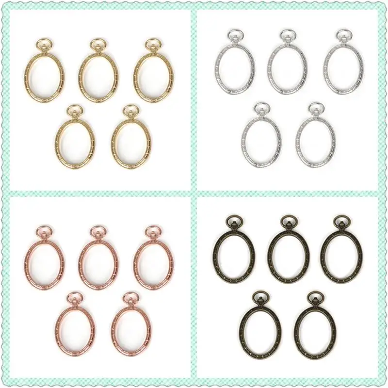 12 5 шт. геометрический полый открытый ободок прессованный цветок УФ Смола ремесла пустая рамка Подвески DIY серьги ожерелье Изготовление ювелирных изделий - Цвет: 12