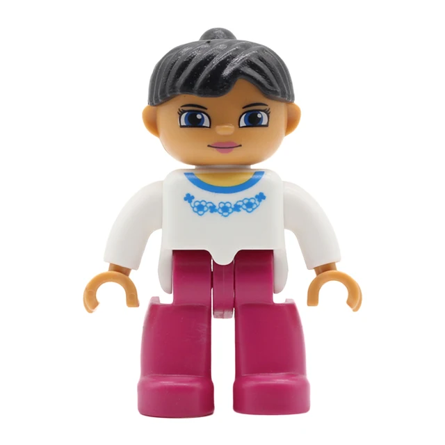 Big Size Action Figures City Princess Policemen Family Building Block Doll Character Accessory Toys Assembly Children Kids Gift Aunt B