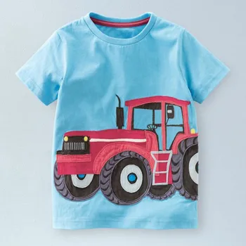 

Fashion Childrens girls clothes cotton футболка o-neck Toddler Kids Baby Boys Clothes Short Sleeve Cartoon Tops T-Shirt Blous H4