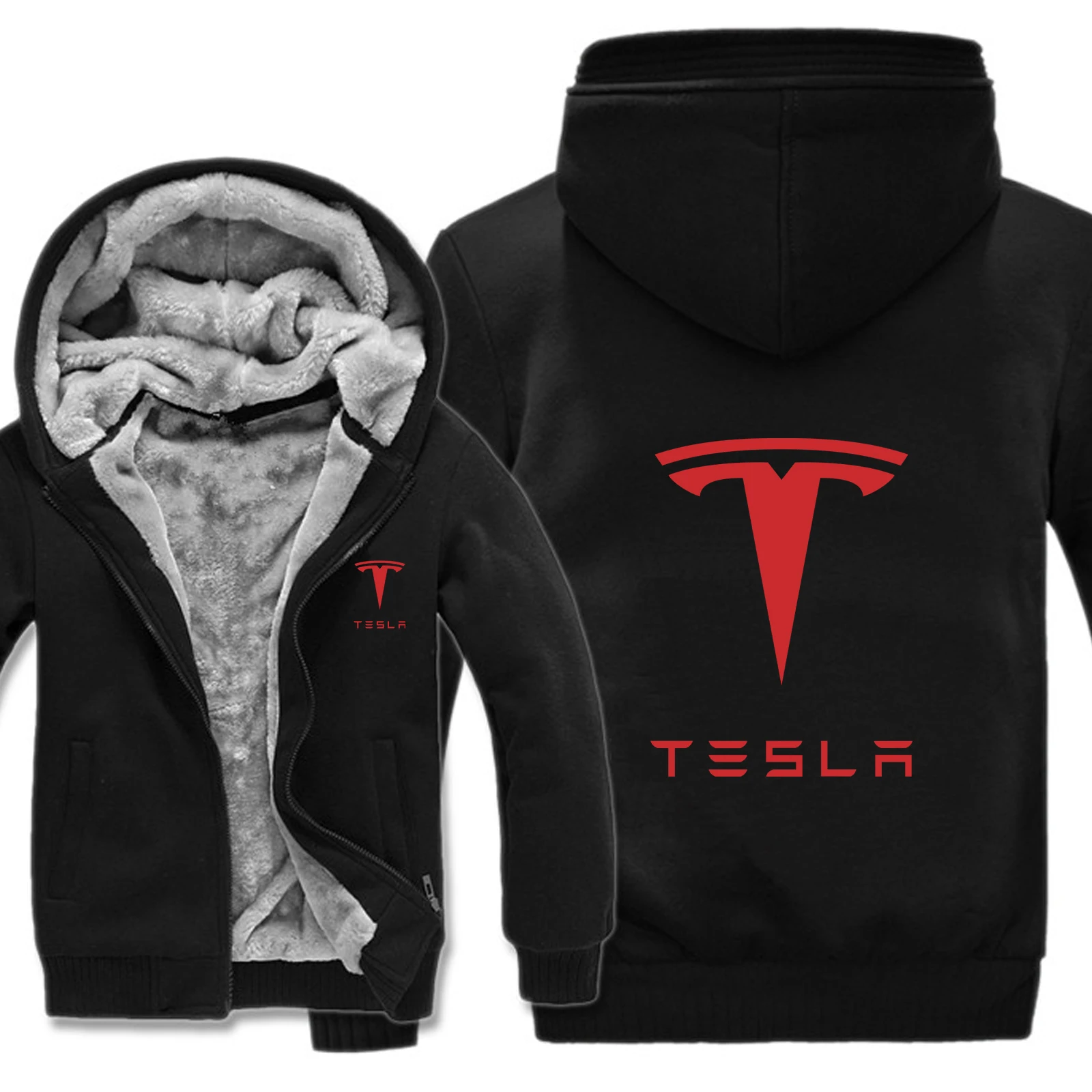 Зимние толстовки с капюшоном «Tesla» мужское модное пальто шерстяная куртка с подкладкой толстовки с теслой с капюшоном Мужское пальто HS-013