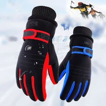 Зимние лыжные перчатки женские теплые уличные походные варежки для верховой езды мужские сноубордические перчатки бытовые сенсорный экран плюс бархат