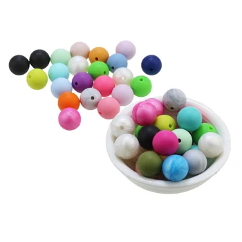 

100pcs silicone ball beads for Jewelry making-silicone bracelet beads set 10mm for baby-baby teether toys-shower gift
