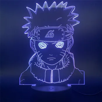 

Naruto Young Uzumaki Naruto Figure LED 3D Light Kids Night Lamp 7/16 Colores Change LED Decorative Table Lamp for Party Home