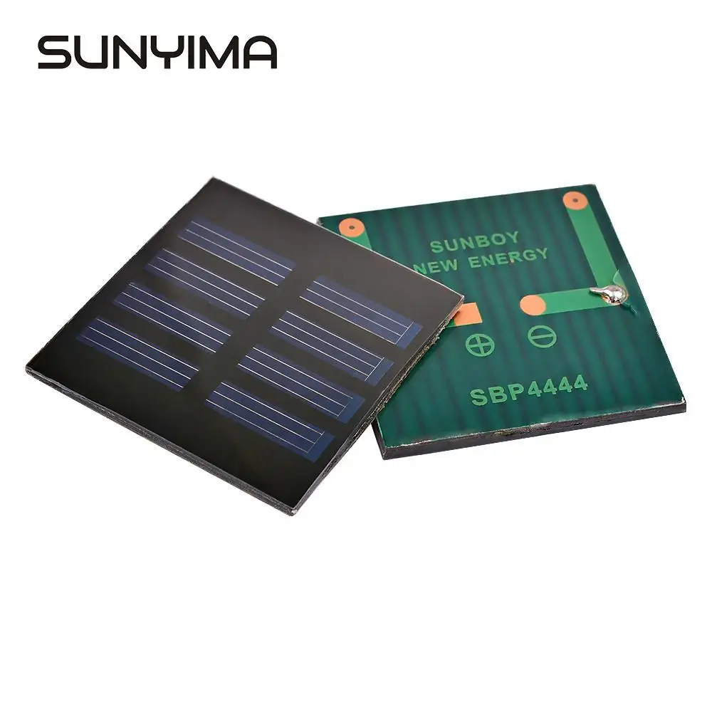 

SUNYIMA 2Pcs Portable Solar Charger Panels China 44x44mm 2.2V 35mA Sun Solar Panel System DIY For USB Chargeur Solaire Batterie