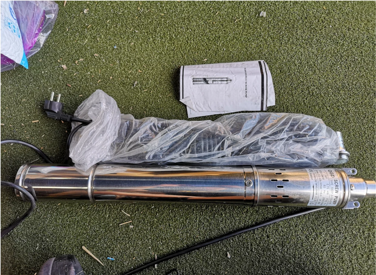 Clearance!220V Household Stainless Steel Deep Well Submersible Pump AC Power Well Pump Bore Hole Screw pump Solar Water Pump