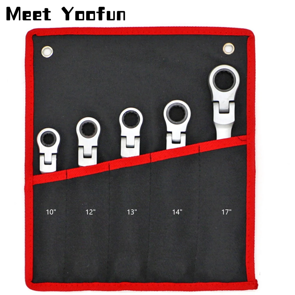 

5pcs Wrench set Multi Tool Key Ratchet Spanners Set Tools Set Wrenches Universal Wrench Tool for Auto Shop Car Repair Tools