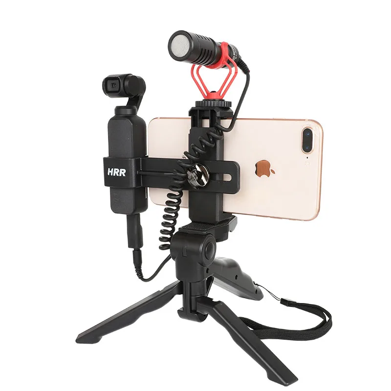 Vlog Мобильный Телефон Зажим ручка Штатив фиксированный Держатель подставка адаптер для DJI Osmo Карманный ручной карданный аксессуар для камеры