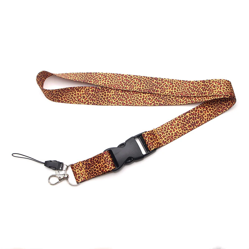 ZF601 1pcs Leopard Print Tags Strap Neck Lanyards For Keys ID Card Pass Gym Mobile Phone USB Badge Holder DIY Hang Rope Necklace | Украшения