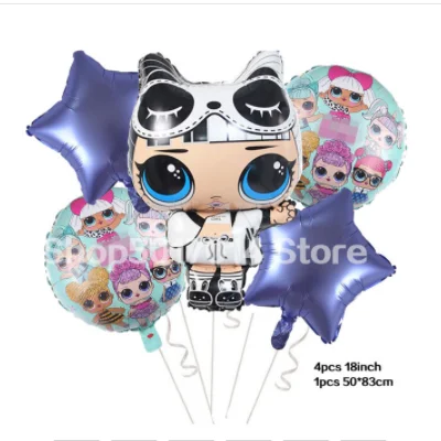 Стиль 15 шт. горячий стиль сюрприз кукла алюминиевый шар бар День Рождения украшения свадьбы de - Цвет: 5PCS