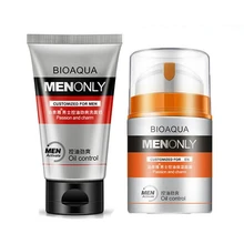 Горячая 2 шт уход для лица для мужчин Макияж набор, Мода мужчин косметический набор, против морщин консилер контроль масла Тонер, влажный очищающий крем для лица