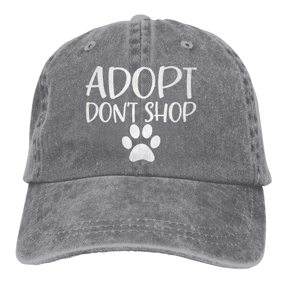 Adopt Don't Shop Casquette черные унисекс Мужские Женские джинсовые бейсболка с ремешком кепки Регулируемая шляпа для гольфа папа