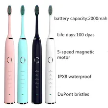 Sonic электрическая зубная щетка USB перезаряжаемая зубная гигиена Путешествия ультра звуковая электрическая зубная щетка замена зубных щеток головки