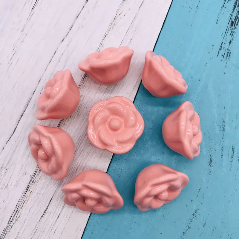 Деревенские розовые керамические ручки DIY дверной ящик нажимная ручка для шкафа мебель кухня и ванная комната шкаф и Ящики ручки с винтами