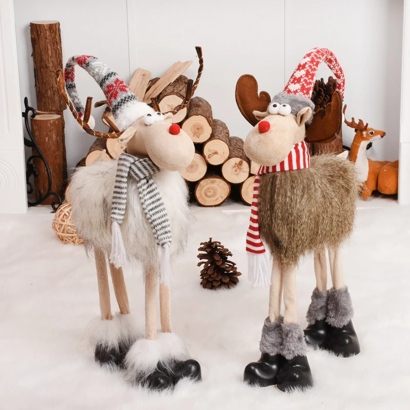 Выдвижная стоящая 43 76 см Рождественская Кукла Рождественское украшение большой