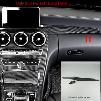 

Carbon Fiber Color Center Console Dashboard Trim Strips 2Pcs ABS 2015-19 For Benz C Class W205 180 200 GLC X253 260 LHD