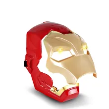 Новинка, маска-светильник «Мстители Марвел 4», «Железный человек», «звук», «Тони Старк», «шлем», открытая маска для детей, косплей на Хэллоуин