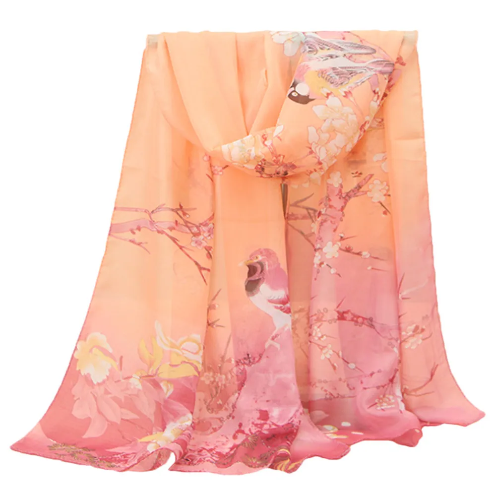 

Scarf For Women The Neck Printed Chiffon Beach Towel Scarf Printing Long Soft Wrap Scarf Ladies Shawl #Per