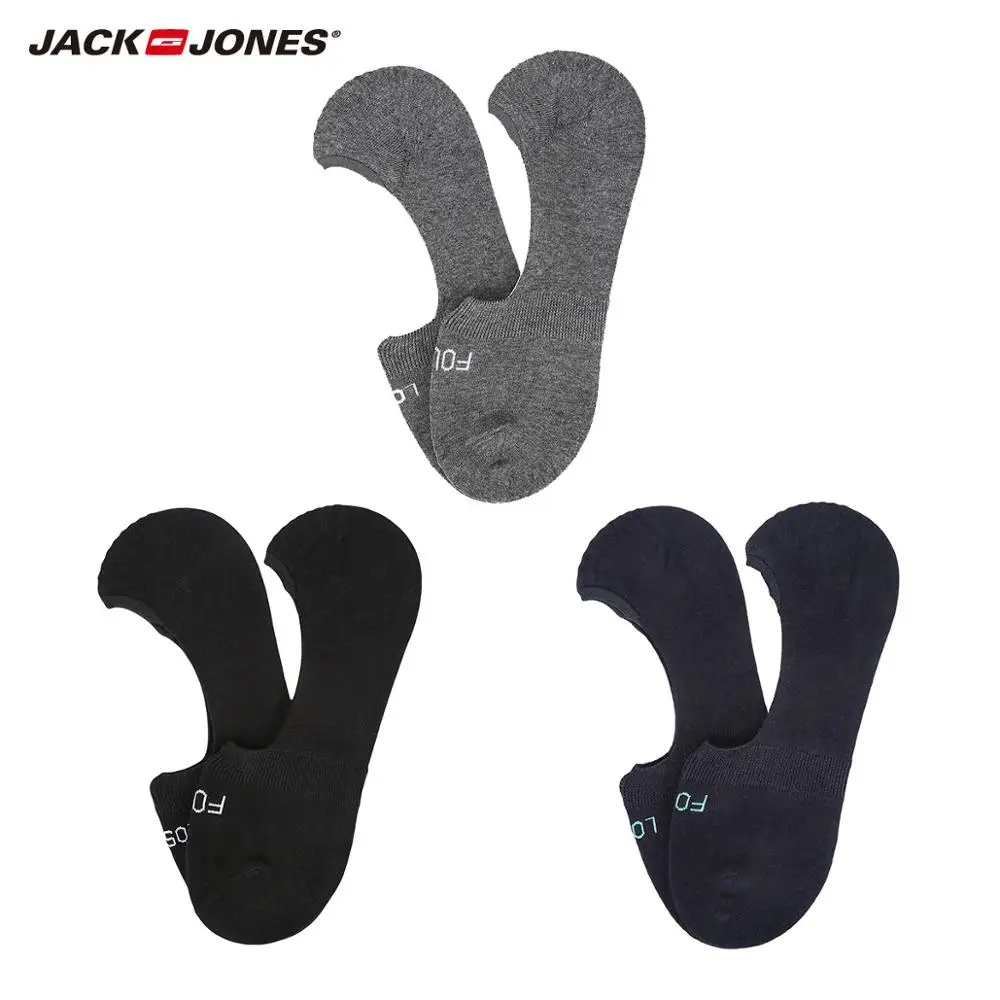 JackJones мужские 3 шт носки эластичные дышащие из хлопка с глубоким вырезом