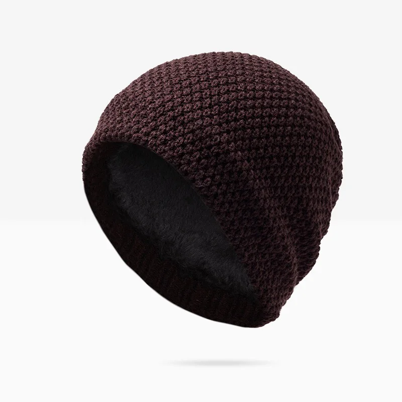 Prowow мужские дешевые реальные преимущества вязаные шапки осень зима чистый цвет головной убор Хип-Хоп Теплый головной убор защита для ушей теплый ветер - Цвет: Coffee