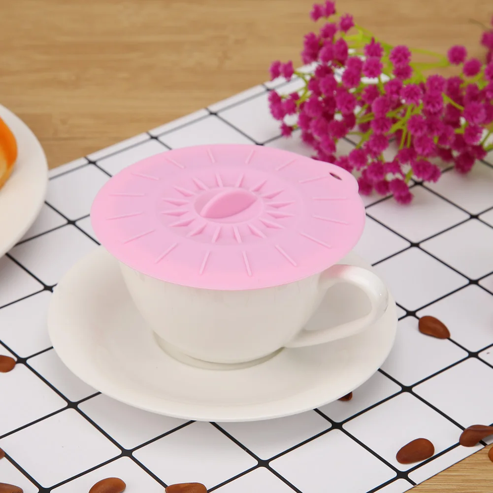 Silicone Cup Lid Silicone Cup Lid Anti-Dust Bowl Cover Cup Seals Lids Drinking Lid FDA Silicone Heat Resistant Sealed Cover Drinkware Home