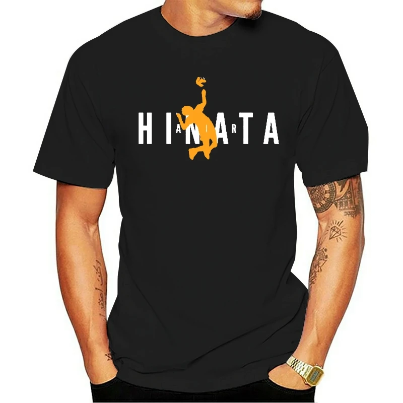Мужская летняя футболка унисекс из 100% хлопка с принтом Air Hinata Shoyo Haikyuu Haikyu Аниме
